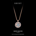 S925 Silver Moebius Loop Necklace with Pearl and Zircon Inlays-0-5