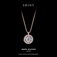 S925 Silver Moebius Loop Necklace with Pearl and Zircon Inlays-S925 sterling silver + 1 carat moissanite