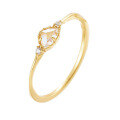 wholesale S925 gold-plated silver rose-cut rock crystal everyday versatile ring for women-0-0