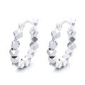 wholesale S925 Sterling Silver Trendy Square Small Chunk Ear Studs, Minimalist and Exquisite Niche Design, Versatile Earrings for Daily Wear-0-4