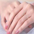wholesale 18K Gold, 14K Rose Gold, 9K White Gold New Wave Line Genuine Moissanite Diamond Ring for Women Drop Shipping-0-3
