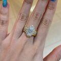 wholesale 18k Gold Plated Silver 6*12mm Marquise 2-Carat Full Moissanite Ring for Women-0-6