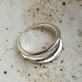 wholesale S925 Silver Wide Double-layer Open Ring For Women, Unisex-0-2