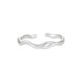 wholesale S925 Sterling Silver 069 Niche Personality Stackable Ring Ins Minimalist Style Irregular Thin Open Adjustable Ring for Women-0-11