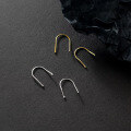 wholesale S925 Sterling Silver Minimalist Ear Hook for Healing Ear Piercings, Small U-Shaped Stud with Unique Design M00193-0-1