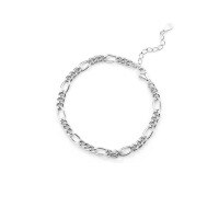 wholesale 925 Sterling Silver Farfan Personality Figaro Chain Bracelet For Women, Ins Euro-american Minimalist Style Niche Jewelry Cross-border Ready Stock-L616-White Gold 925 Silver