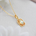 wholesale S925 Silver Plated 14K Gold African Opal Pendant Jewelry Wholesale for *aget Winter New Japanese Niche Fresh Style-0-0