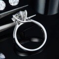 wholesale 925 Silver GRA Certificate Moissanite 2ct 3 Carat Ring Light Luxury Star Queen Large Carat Moissanite Gemstone Ring-0-2