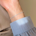 Sterling Silver Glitter Full-Zirconia Bracelet, Korean Light Luxury Niche INS Style-0-2
