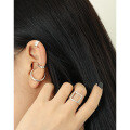 wholesale S925 Sterling Silver Korean Style Ins Geometric Polished Surface Ear Clips for Non-Pierced Ears-0-2