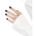 wholesale S925 Sterling Silver Minimalist Irregular Line Double-Layer Design Open Adjustable Ring for Women-0-2
