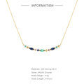 wholesale S925 Sterling Silver Drip-shaped Ultra Sparkle Colorful Zircon Collarbone Necklace, Creative Cross-border Hot Seller-0-4