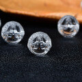 wholesale Metal material natural white crystal carved faceless Buddha round bead handmade DIY crystal bead Buddhist prayer beads accessories matching bead-0-0