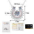 S925 Sterling Silver Moissanite Horsehoe Pendant Necklace-0-5
