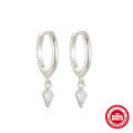 wholesale 925 Sterling Silver Kite Stone Ear Hoops,INS。-0-6