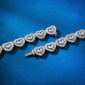 wholesale S925 Silver Heart-Shaped Full Diamond Necklace Collarbone Chain Luxurious Fashion SocialiteWomen's Style Live Broadcast Edition-0-6