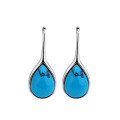 wholesale S925 Sterling Silver Water Drop Turquoise Earrings for Women, European and American Retro Luxury Earrings, SheIn TEMU Cross-Border Dropshipping-0-4