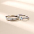 wholesale "Pure silver couple rings 'Crowning Love,' a with a, perfect as a Valentine's Day gift for your girlfriend"-0-0