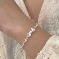 wholesale S925 Sterling Silver Bow Bracelet for Women Minimalist Versatile High-End Pig Nose Chain Jewelry-0-4
