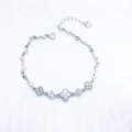 wholesale S925 Sterling Silver White Shell Clover Bracelet for Women, Small Niche Design, Exquisite and Versatile Wrist Accessory, Light Luxury Jewelry Wholesale-0-4