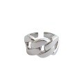 wholesale S925 Sterling Silver 2200 Korean Version Ins Niche Personality Thick Chain Adjustable Ring for Women Students Versatile Band-0-4