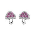 wholesale S925 Sterling Silver Light Luxury Cross-Border Women's Colorful Mushroom Design Creative and High-End Earring Wholesale-0-5