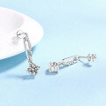 wholesale S925 Sterling Silver New Moissanite Earrings for Women, Premium Tassel Drop Style, Versatile and Ready to Ship Wholesale-0-2
