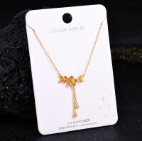 Sterling Silver Gilded Diamond-Cross Pikaxiou Pendant Necklace-S925 Sterling Silver YD2-0112 925 Silver