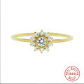 wholesale S925 silver new V-shaped opal and diamond ring, trendy and luxurious INS style-0-8