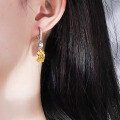 wholesale S925 Silver High-Carbon Diamond Ultra-Sparkling Canary Yellow Earrings 8*12-0-1
