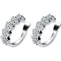 wholesale S925 Sterling Silver Korean Style Fashion Row of Diamonds Ear Clip for Women Elegant No Piercing Ear Pin Jewelry Wholesale G0827-0-4