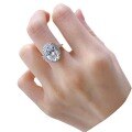 wholesale S925 Silver ZHUOZHIFAN Jewelry High Carbon Diamond Simulated Engagement Ring 9*13 Oval Yellow Diamond Ring for Women-0-4