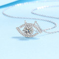 wholesale PT950 plated S925 sterling silver moissanite women's evil eye available in stock-0-1