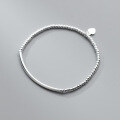 wholesale S925 silver Korean-style simple and fashionable curved tube beaded bracelet, summer fresh and elegant accessory S4846-0-2