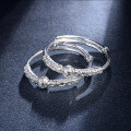 wholesale Metal S990 Sterling Silver, Baby Bracelet Round Bead Pattern Unisex Pair Push-Pull Style Infant Child Full Moon Gift Jewelry-0-0