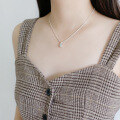wholesale S925 Sterling Silver HXL201 Korean Style Fashionable and Unique Coffee Bean Short Pendant Collarbone Necklace Versatile Chain Accessory for Women-0-2