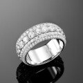 wholesale S925 Sterling Silver Full Pavé Moissanite Hip Hop Ring for Men, Cross-border Best Seller-0-2