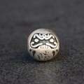 wholesale 3D Silver S999 Dharm Egg Spacer Beads Auspicious/Blessing/Determination/Victory/Dedication for Horizontal DIY Pure Silver Jewelry-0-7