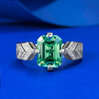 wholesale 925 Silver Inlaid with 7*9 Green Tourmaline Ring,ins-R911 Tourmaline Green No. 7