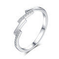 S925 Sterling Silver Hip-Hop Asymmetrical Stacking Ring with Moissanite-0-3