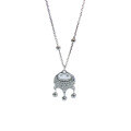 wholesale S925 Sterling Silver Chinese Chic Ruyi Pendant Necklace for Women, Small and Unique Design, Symbolizing Good Luck and Auspiciousness, National Style Collarbone Chain-0-4
