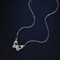S925 Sterling Silver Moissanite Butterfly Pendant Necklace-0-1