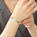 wholesale 925 Sterling Silver Inlaid Peace Knot Natural Hetian Jade Bracelet, Niche Design, Retro Style, Jade Jewelry Gift-0-3