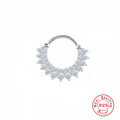 wholesale S925 Sterling Silver Round Diamond Nose Ring, Cross-border Best-selling INS Creative Ear Cartilage Stud-0-6