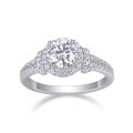S925 Silver Custom Moissanite Women's Trendy Ring, Hypoallergenic-0-3