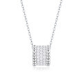 wholesale 925 Silver Plated 18K Gold Moissanite Full Diamond Small Waist Necklace for Women, Elegant and Versatile Collarbone Chain, Pure Silver Necklace-0-4