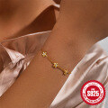 wholesale S925 Sterling Silver Daisy Sweet Floral Dainty Bracelet, Korean Style Trendy Accessory for Women-0-2