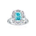 wholesale S925 Sterling Silver 15ct Princess-Cut Diamond Wedding Ring with Ice Flower Cut, Luxurious and High-End 6*8 Colored Gemstone High-Carbon Diamond Women's Ring-0-10