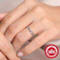 wholesale 925 Sterling Silver Minimalist Three Diamond Basic Index Finger Ring,INS。-0-3