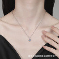 S925 Silver Moissanite Perfume Bottle Pendant Necklace-0-2